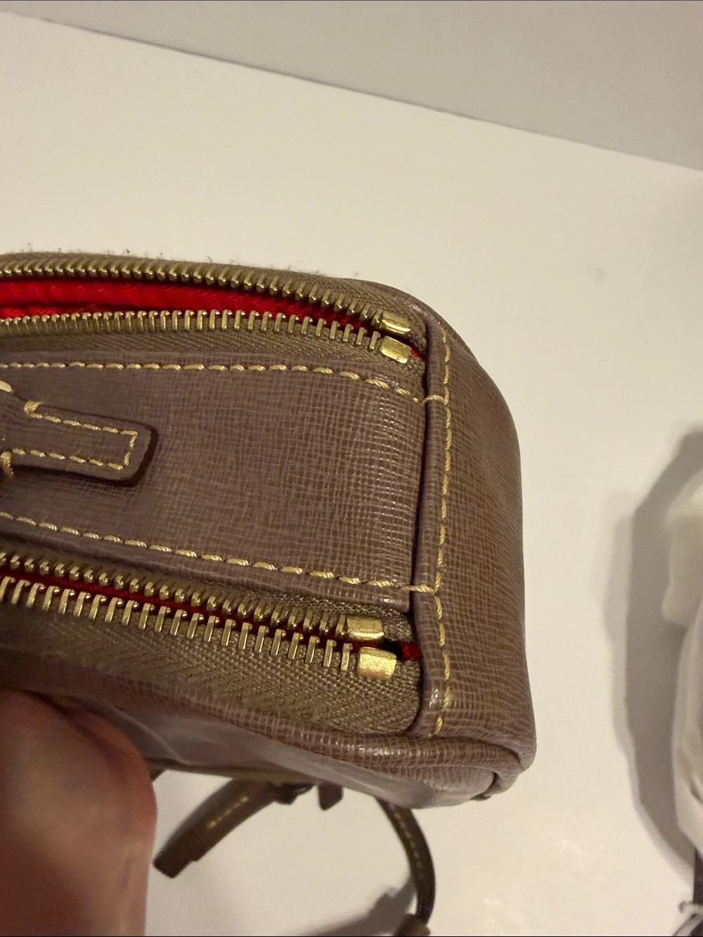 Dooney & Bourke Brown Saffiano Crossbody - Picture 6 of 10
